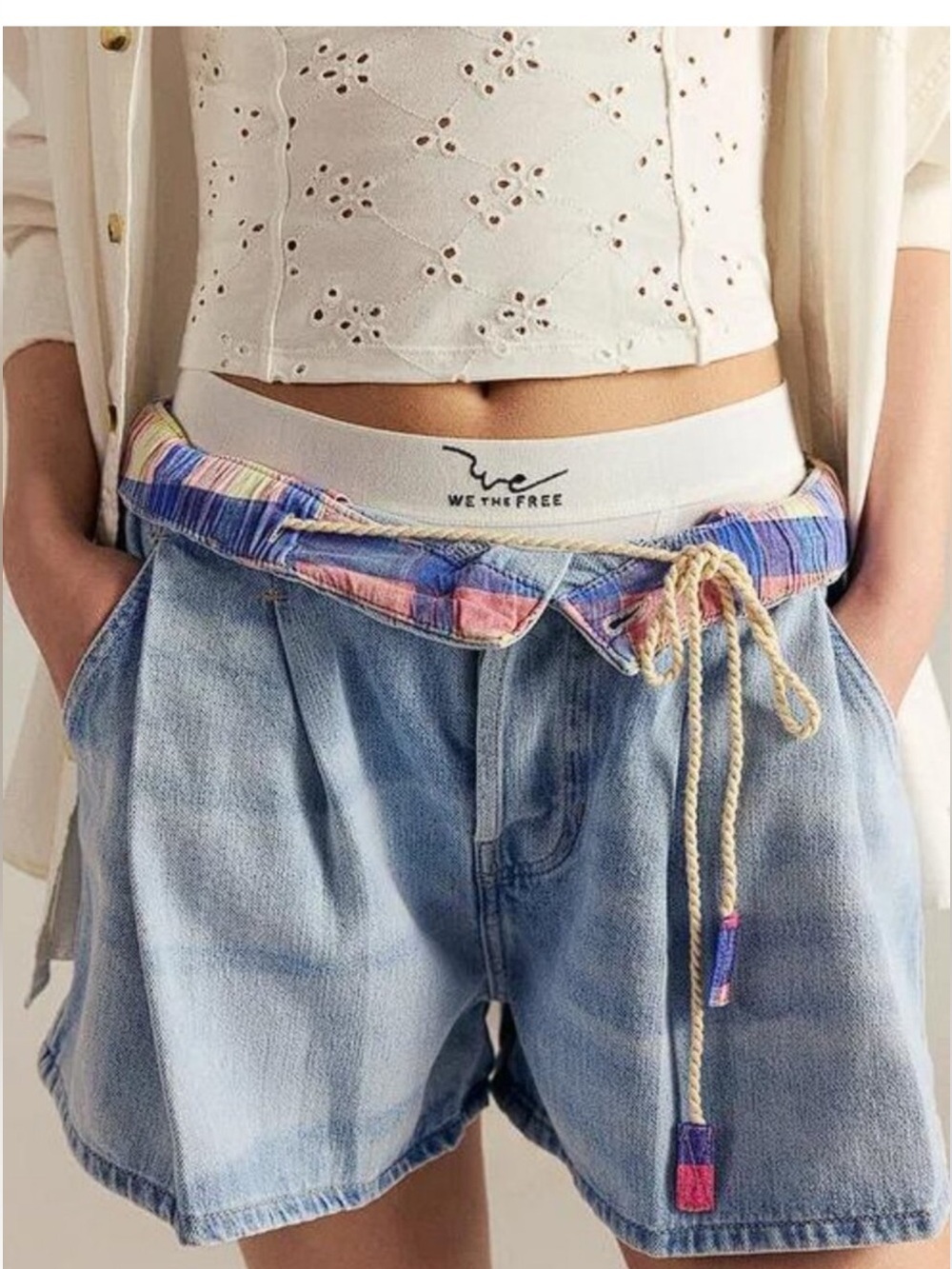We The Free Clark pleated shorts